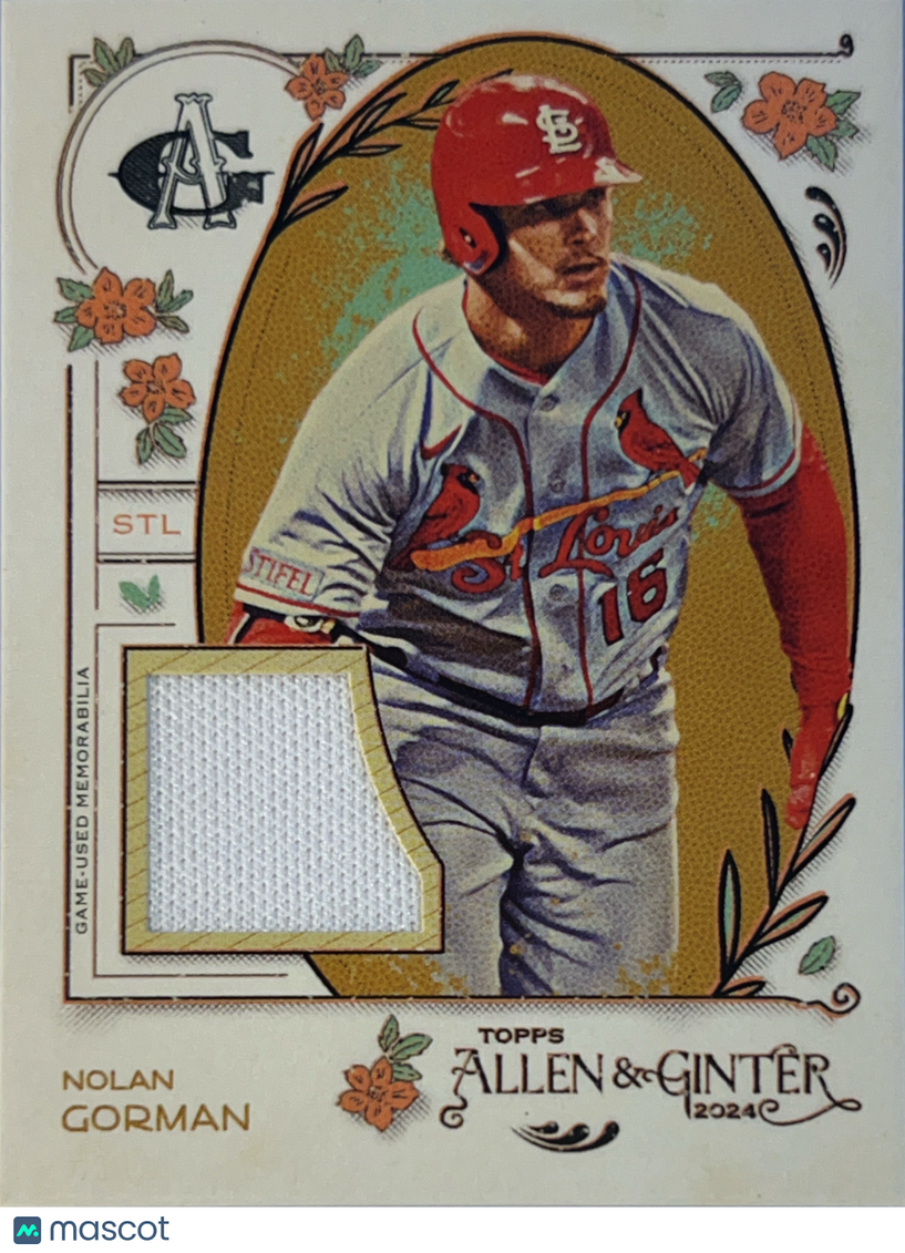 2024 Topps Allen & Ginter Nolan Gorman #AGR-NG Game-Used Memorabilia