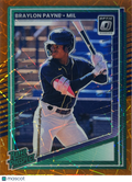 2025 Panini Donruss Optic Prizm Braylon Payne #117 Orange
