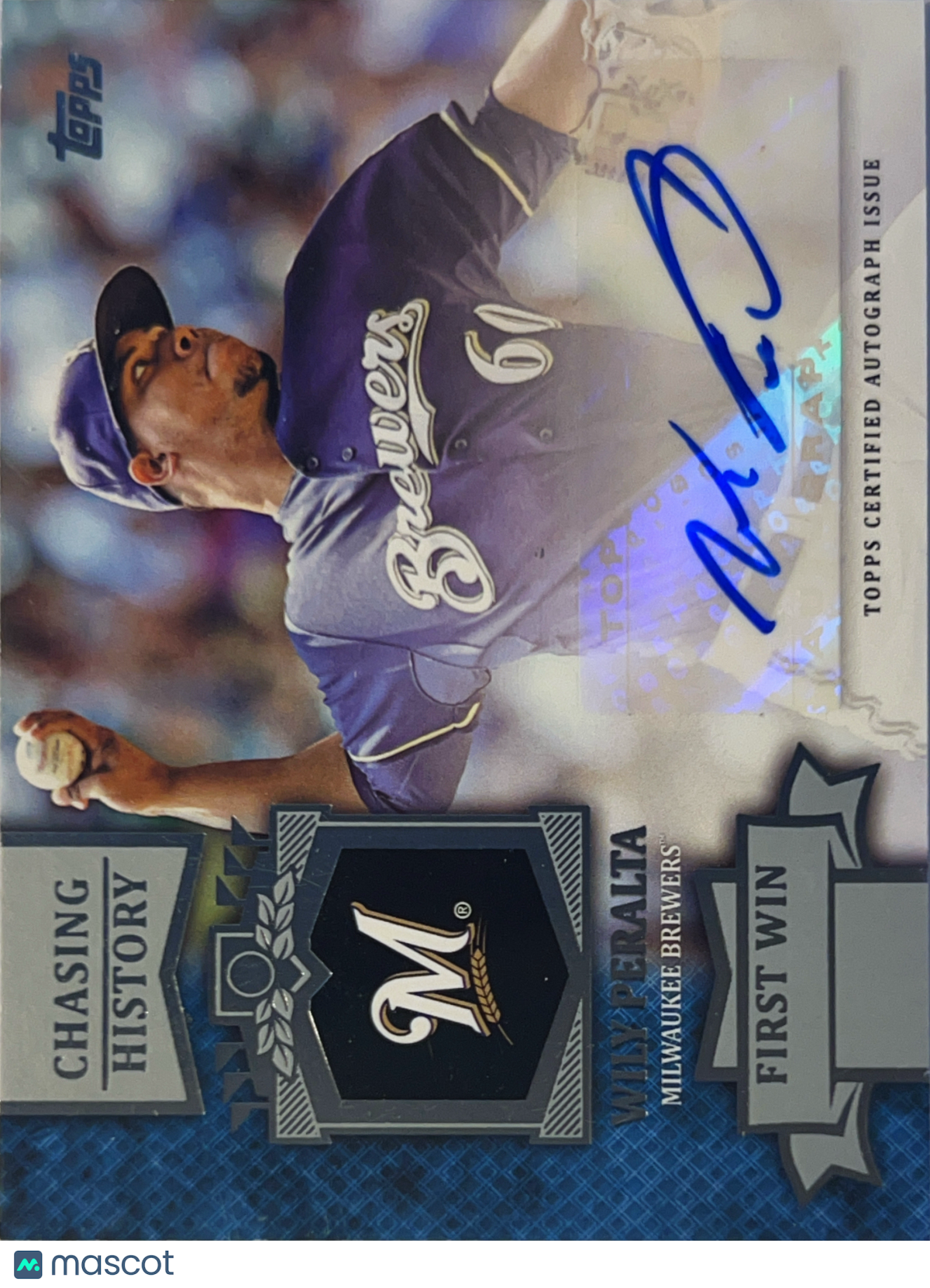 2013 Topps Chasing History Wily Peralta #CHA-WP Topps Certified Autograph Issue
