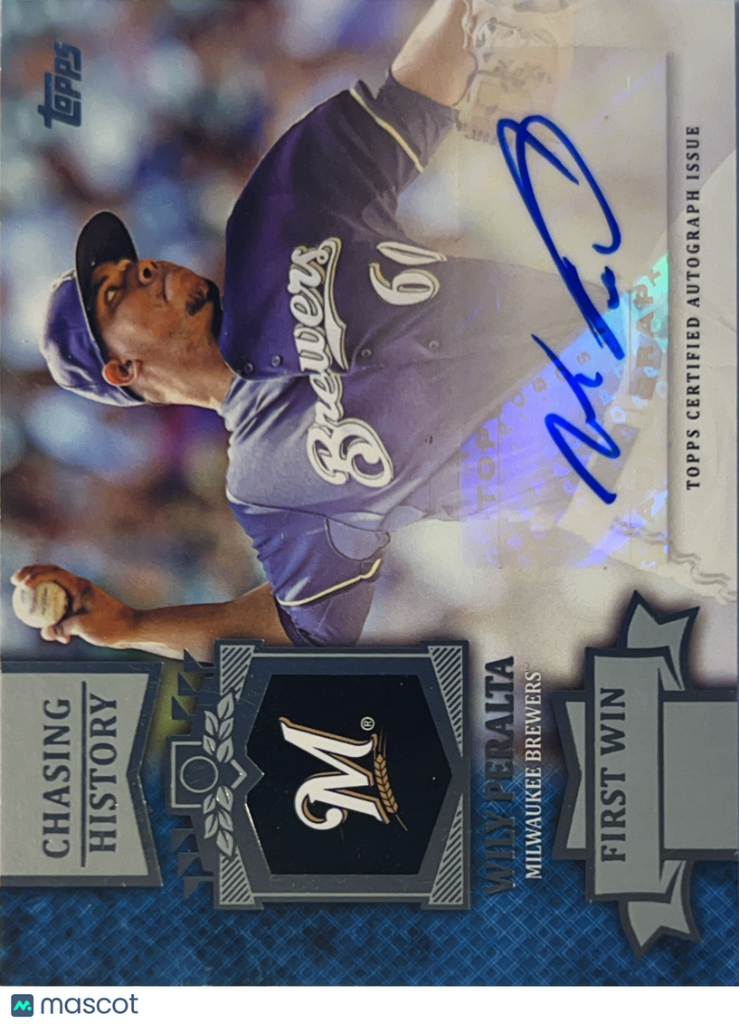 2013 Topps Chasing History Wily Peralta #CHA-WP Topps Certified Autograph Issue