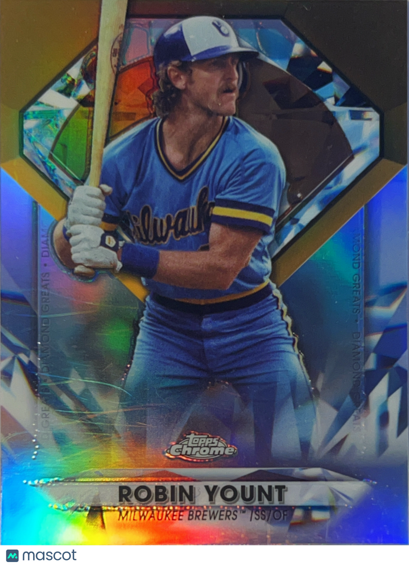 2022 Topps Chrome Diamond Greats Die-Cut Robin Yount #DGC-37 Refractor