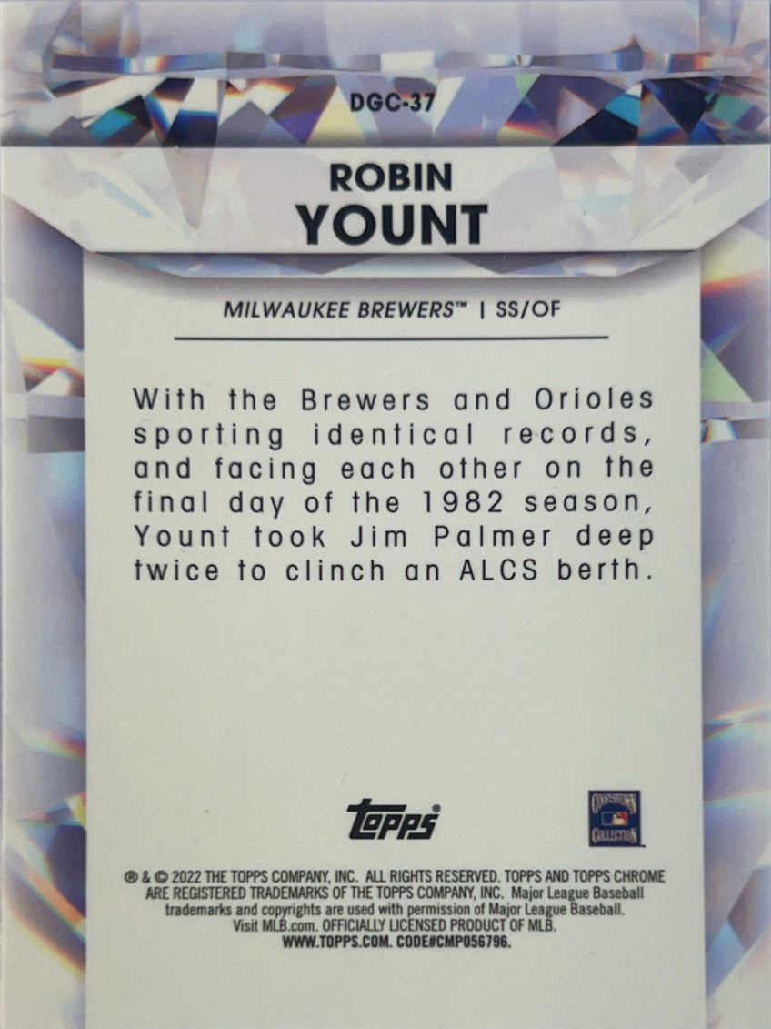 2022 Topps Chrome Diamond Greats Die-Cut Robin Yount #DGC-37 Refractor