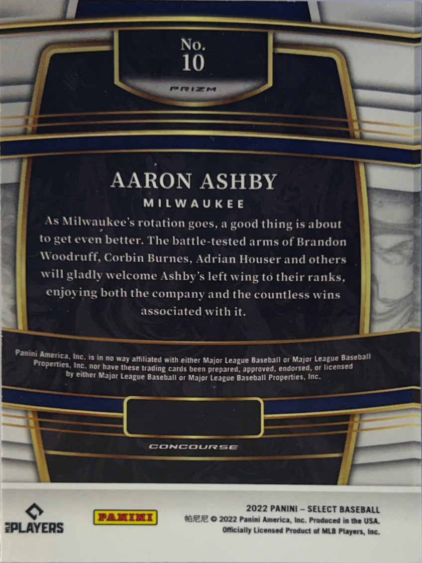 2022 Panini Select Prizm Aaron Ashby #10 Disco