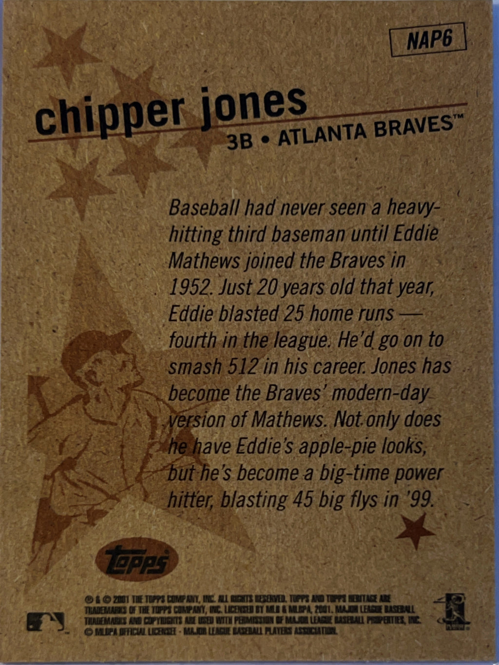 2001 Topps Heritage New Age Performers Chipper Jones #NAP6