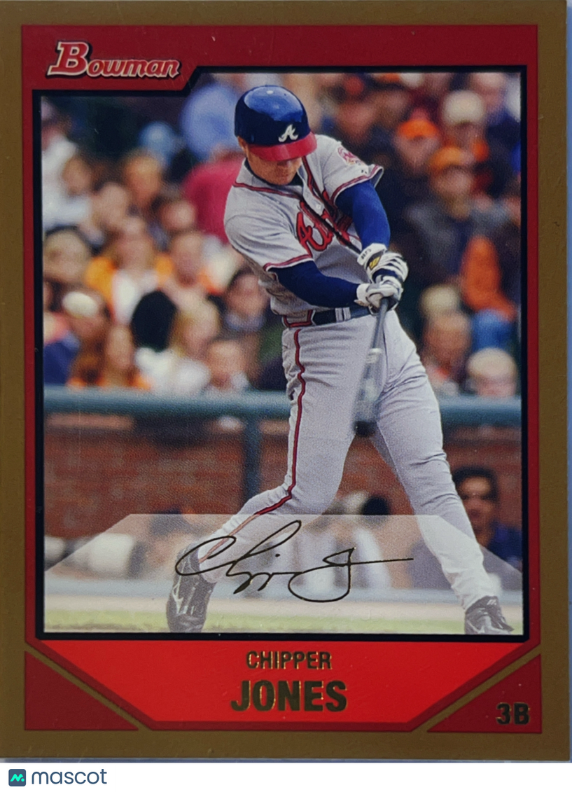 2007 Bowman Chipper Jones #142 Gold Border