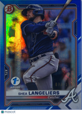 2021 Bowman 1st Edition Shea Langeliers #BFE-28 Blue Foil /150 1st Edition