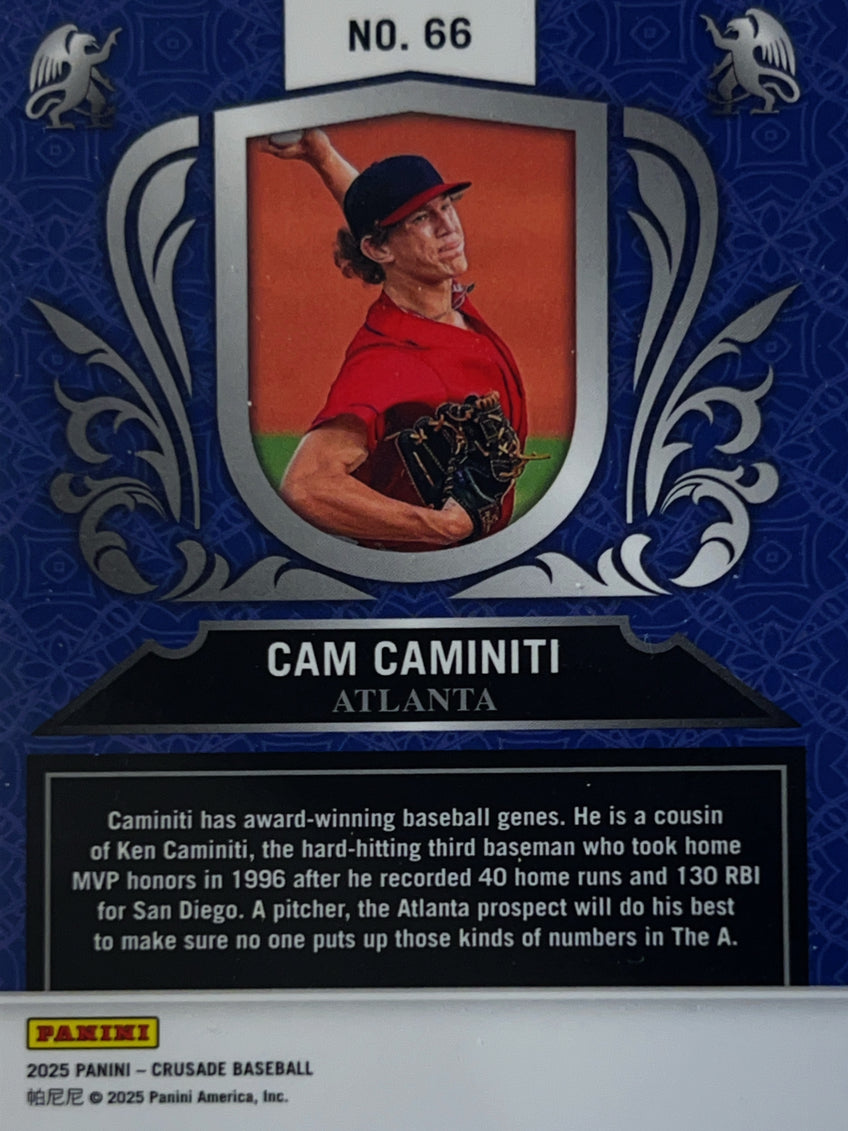2025 Panini Crusade Cam Caminiti #66 Blue