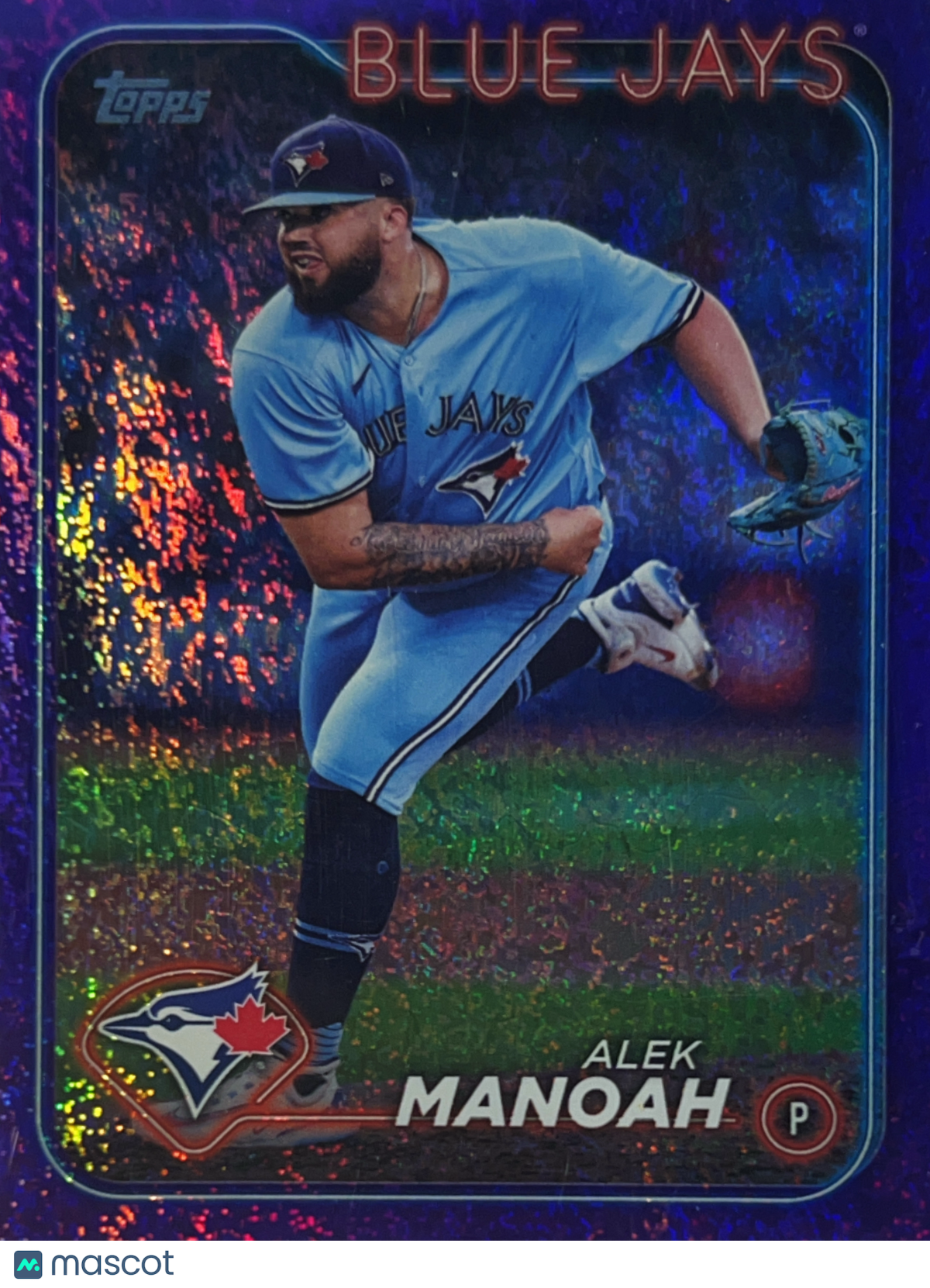 2024 Topps Series 2 Alek Manoah #675 Purple Foilboard