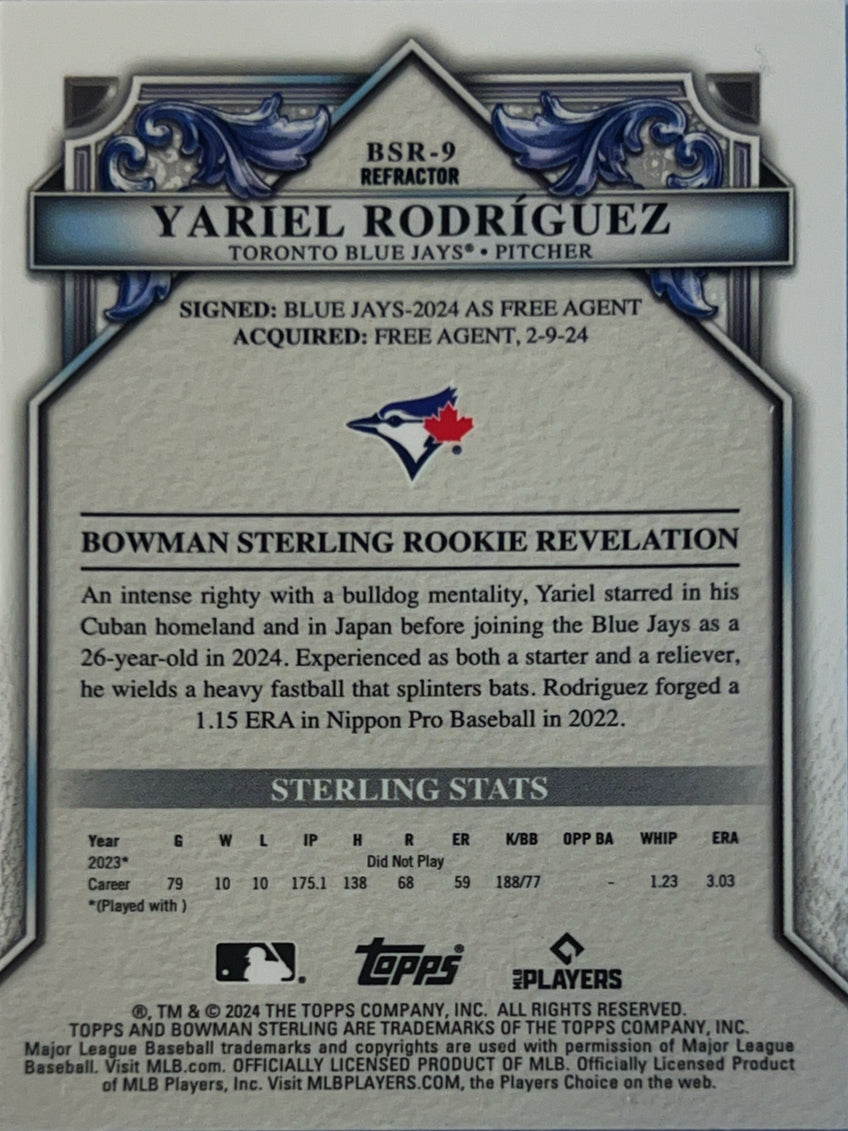 2024 Bowman Sterling Yariel Rodríguez #BSR-9 Refractor RC