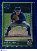 2025 Panini Donruss Optic Prizm Will Wagner #71 Blue Velocity