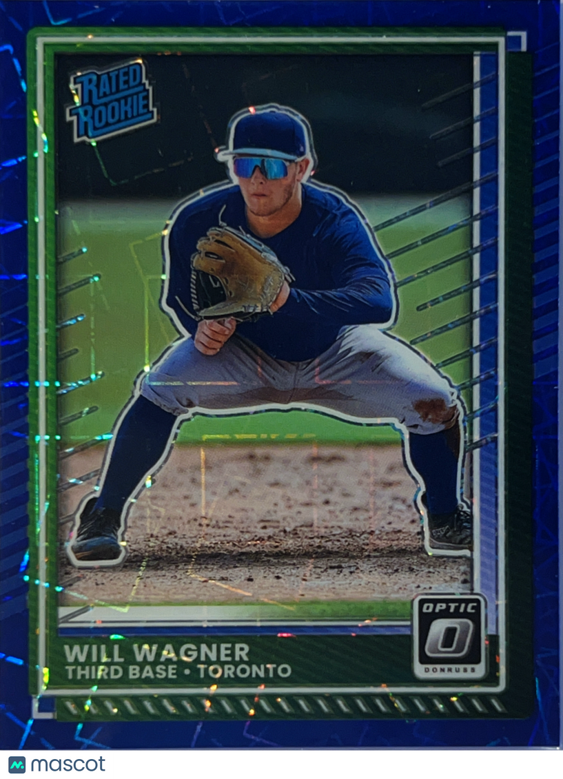 2025 Panini Donruss Optic Prizm Will Wagner #71 Blue Velocity