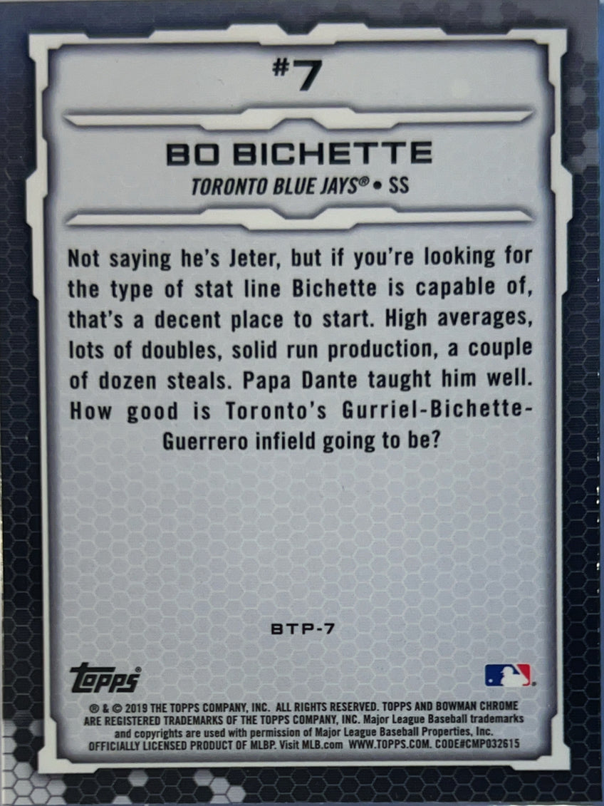 2019 Bowman Chrome Top 100 Bo Bichette #BTP-7 Refractor