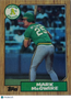 1987 Topps Mark McGwire #366