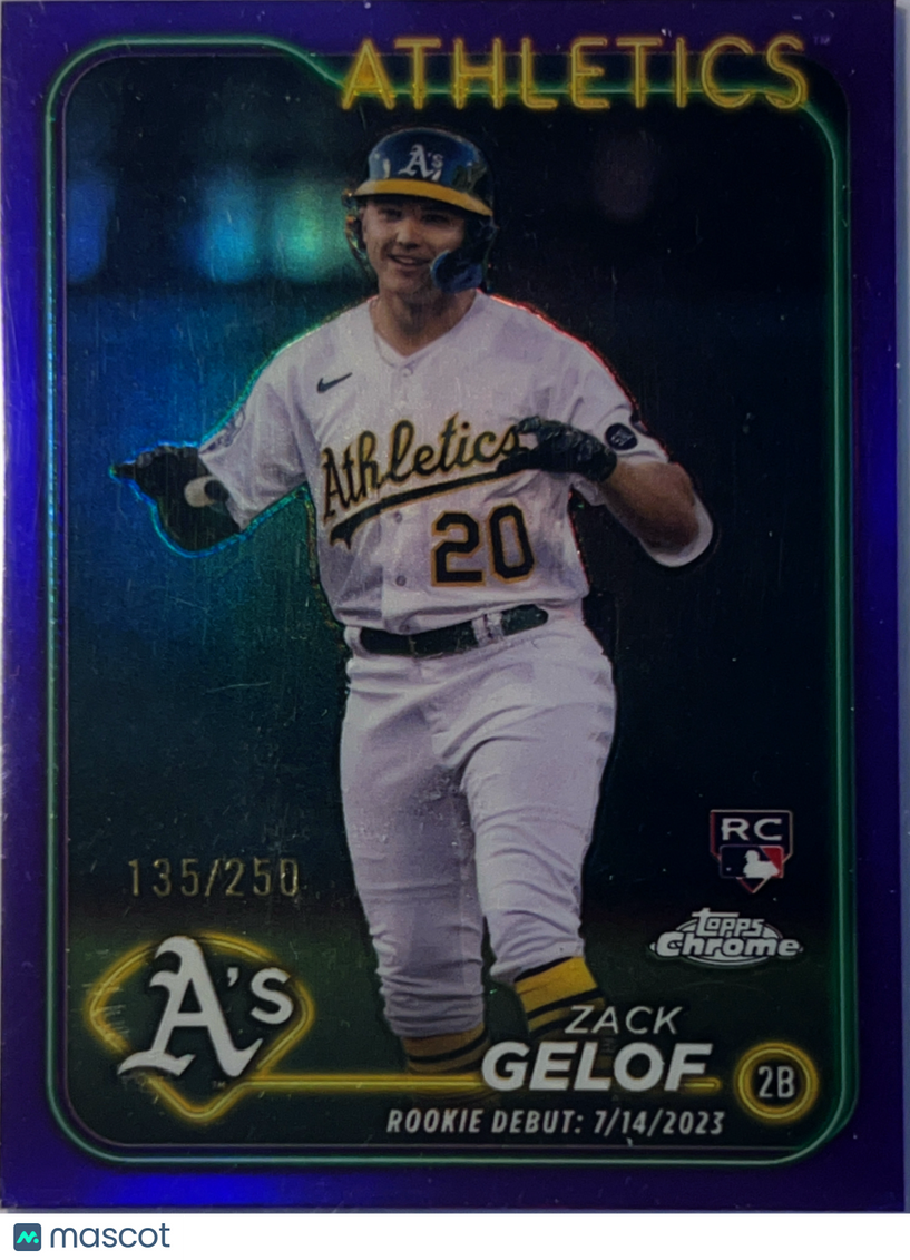 2024 Topps Chrome Update Series Zack Gelof #USC40 Purple RC