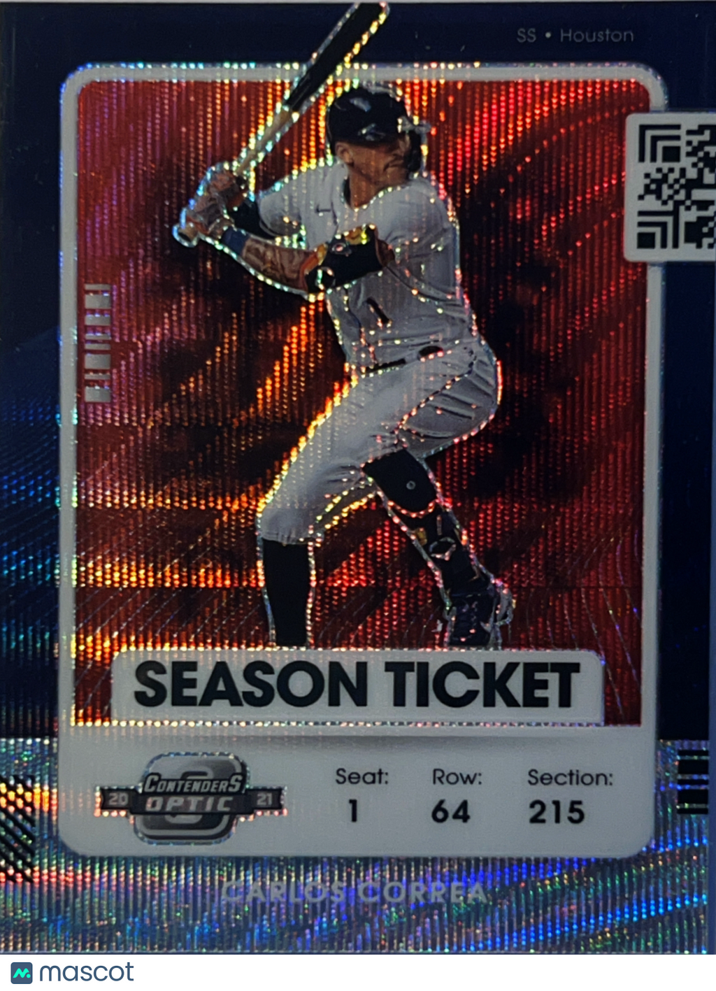 2021 Panini Contenders Optic Carlos Correa #71 Red Prizm