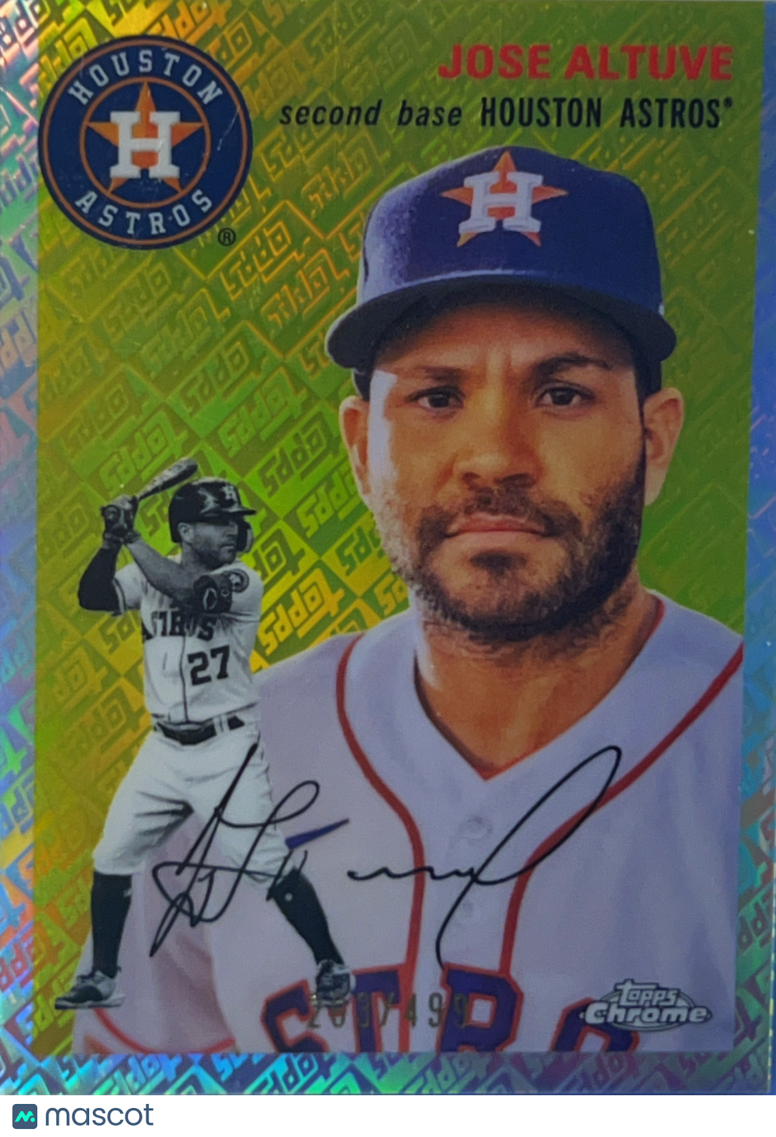 2023 Topps Chrome Platinum Anniversary Jose Altuve #281 Gold Refractor /499