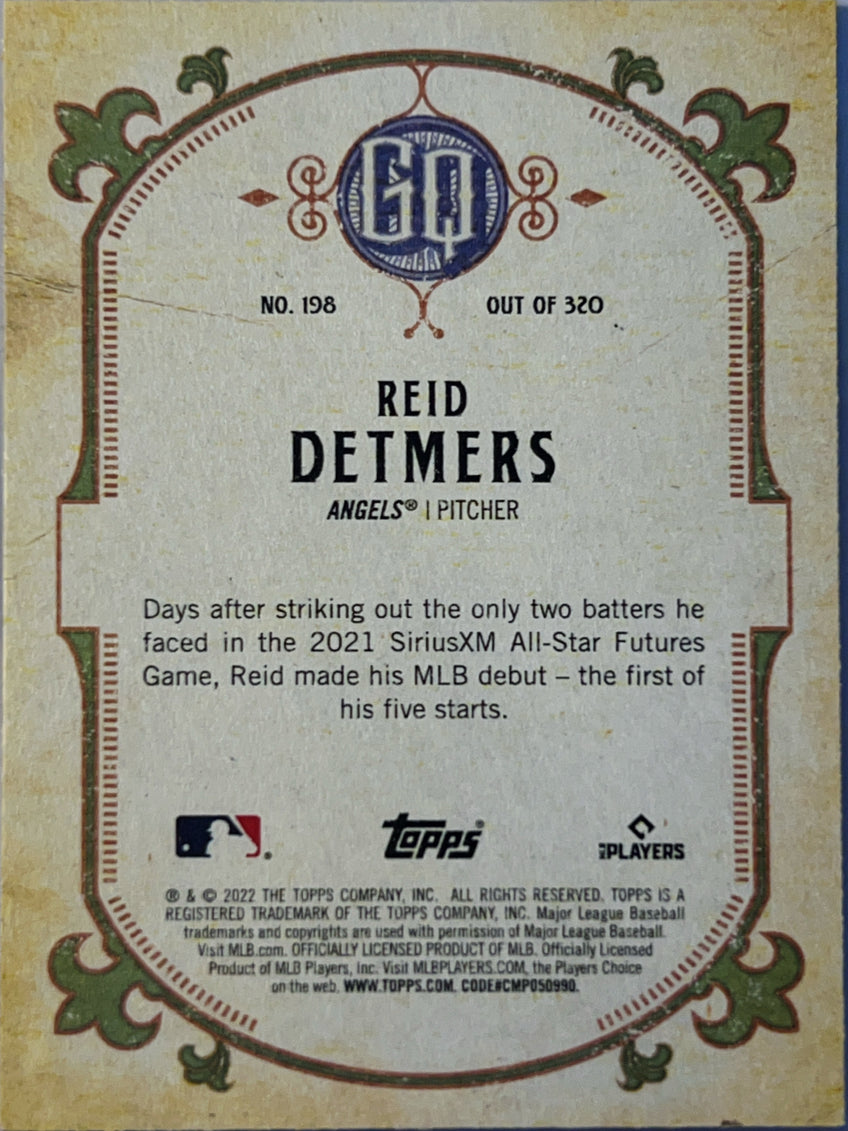 2022 Topps Gypsy Queen Reid Detmers #198 Green RC