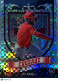 2021 Panini Chronicles Prizm Crusade Jo Adell #3 Silver Checkerboard RC