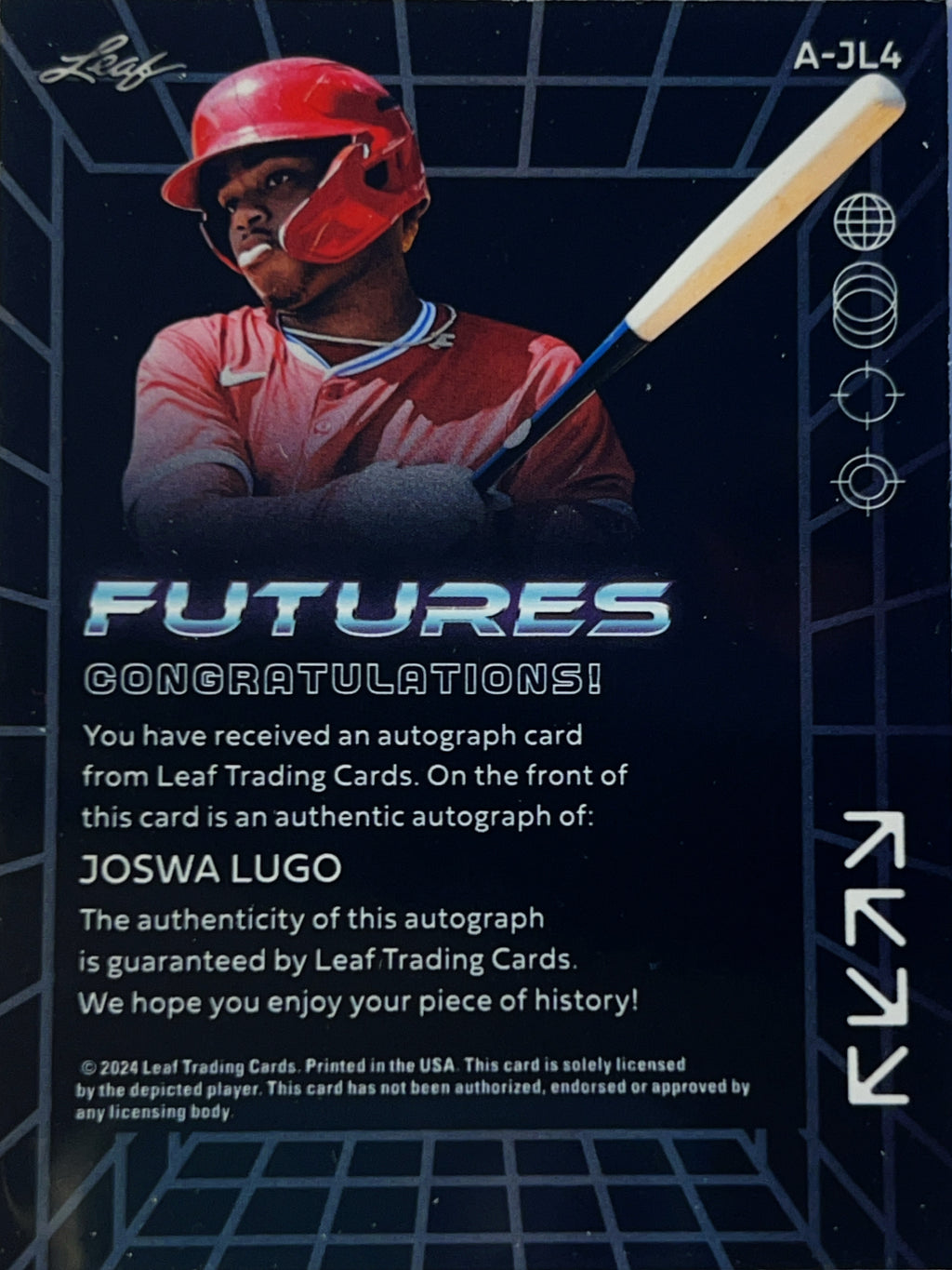 2024 Leaf Futures Joswa Lugo #A-JL4 /49