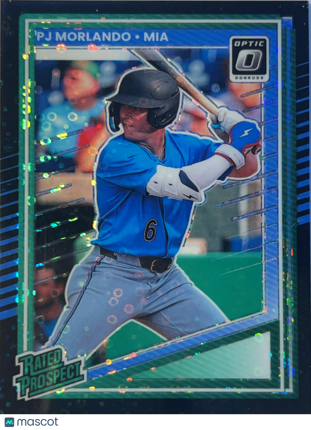 2025 Panini Donruss Optic Prizm PJ Morlando #168 Green Rated Prospect