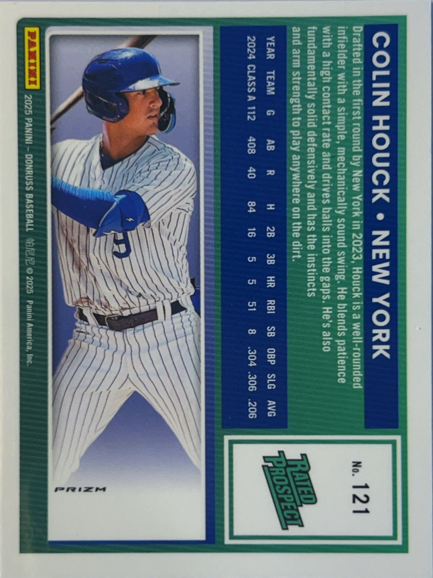 2025 Panini Donruss Optic Baseball Colin Houck #121 Prizm Rated Prospect