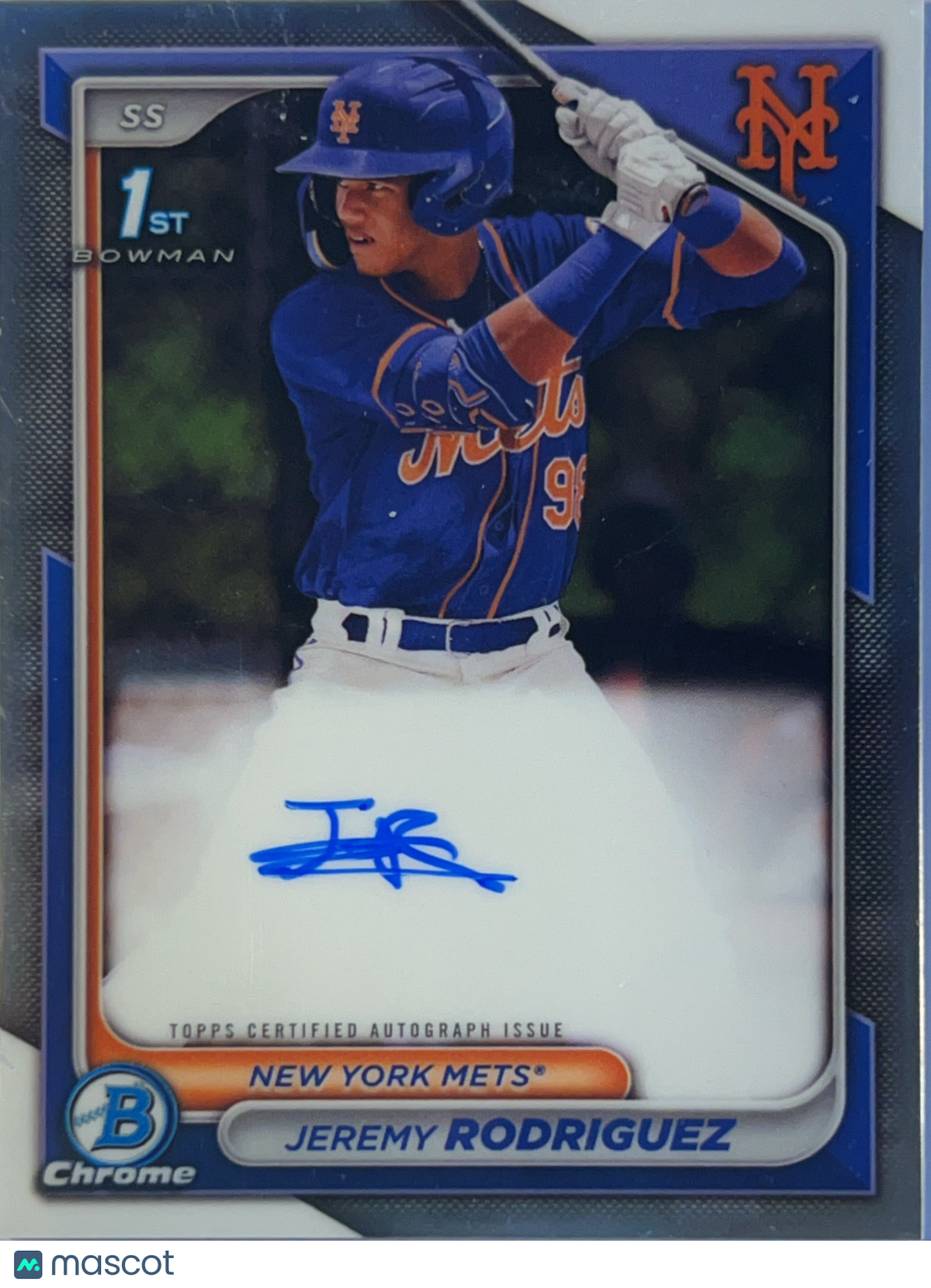 2024 Bowman Chrome Jeremy Rodriguez #CPA-JRZ Topps Autograph Issue 1st Bowman