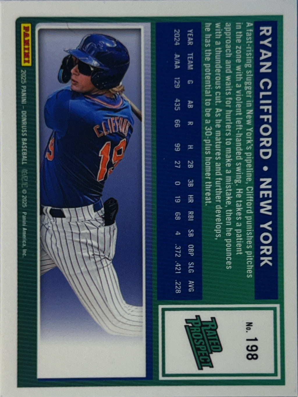2025 Panini Donruss Optic Ryan Clifford #198