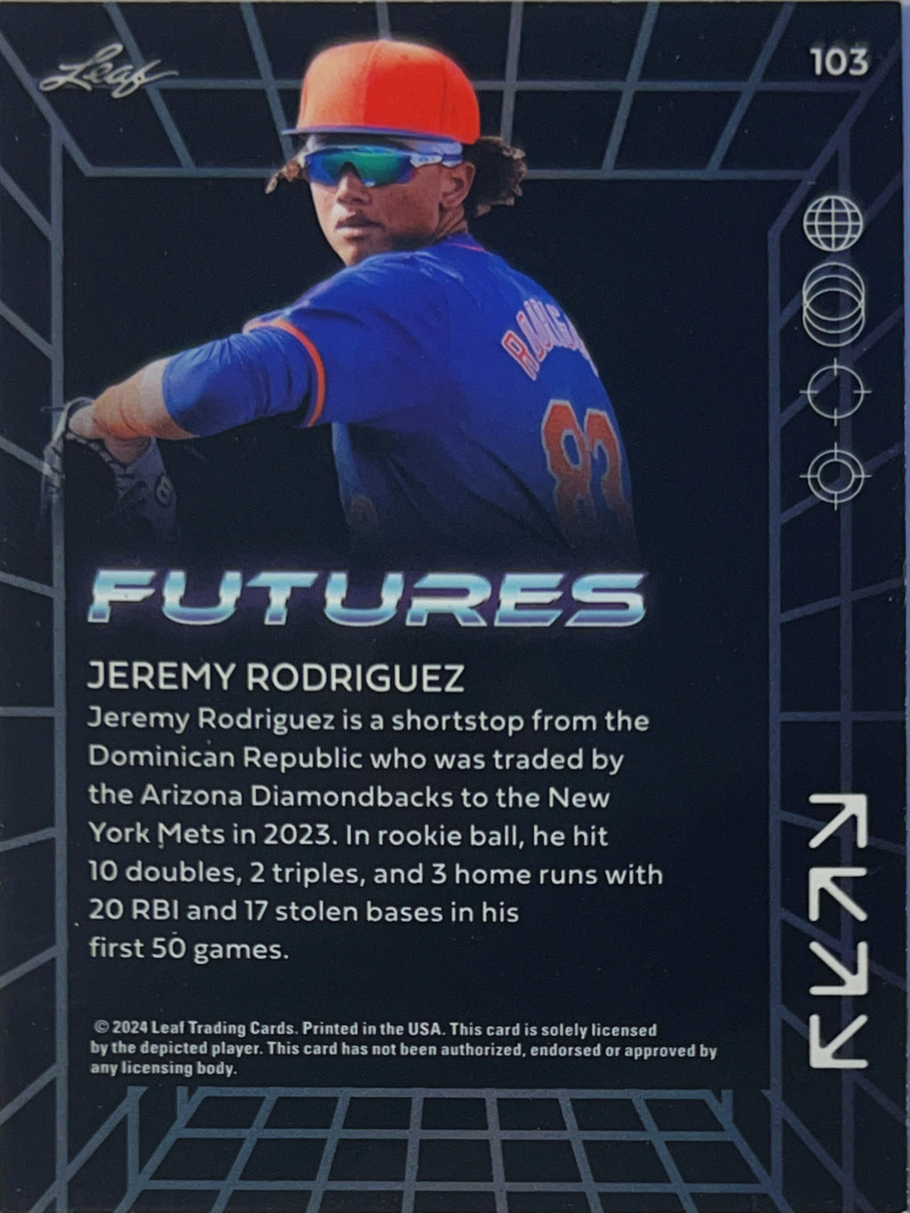 2024 Leaf Futures Jeremy Rodriguez #103 /199