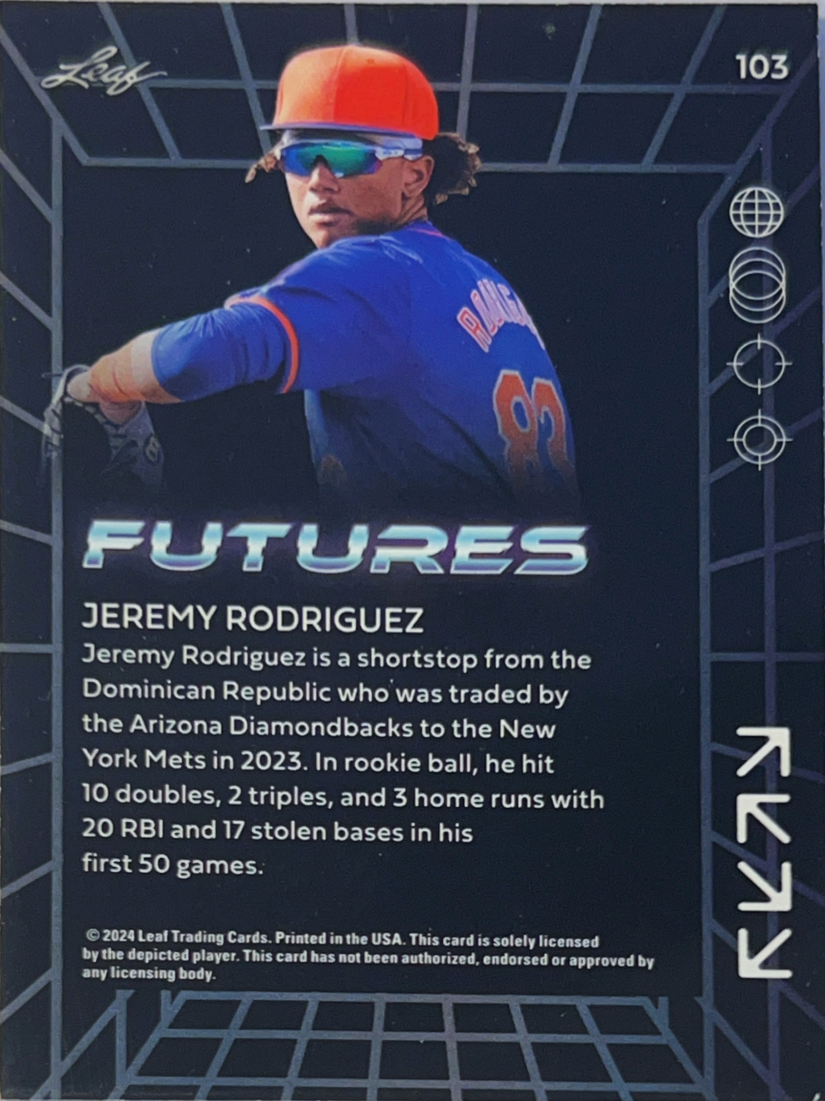 2024 Leaf Futures Jeremy Rodriguez #103 /199
