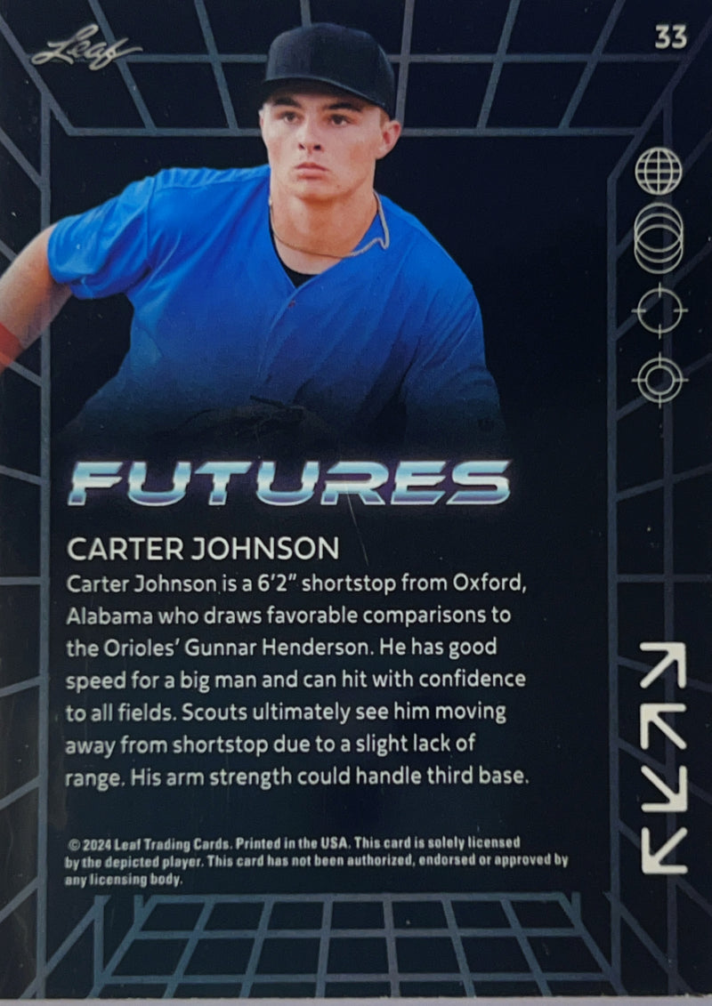 2024 Leaf Futures Carter Johnson #33
