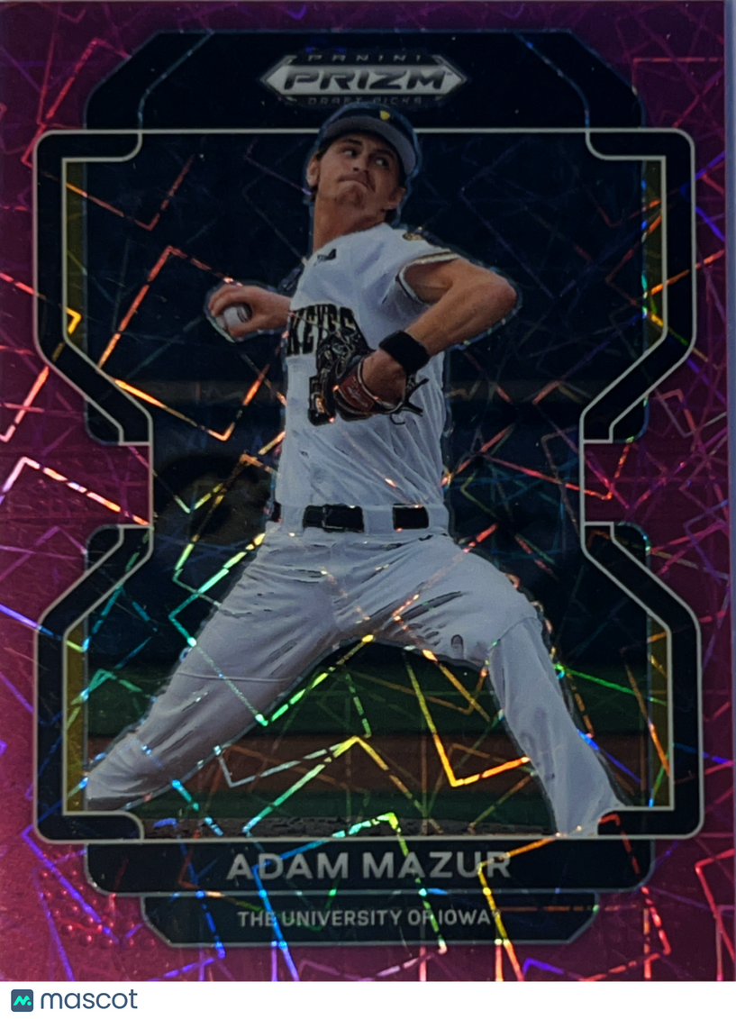2022 Panini Prizm Draft Picks Adam Mazur #PDP53 Pink Velocity