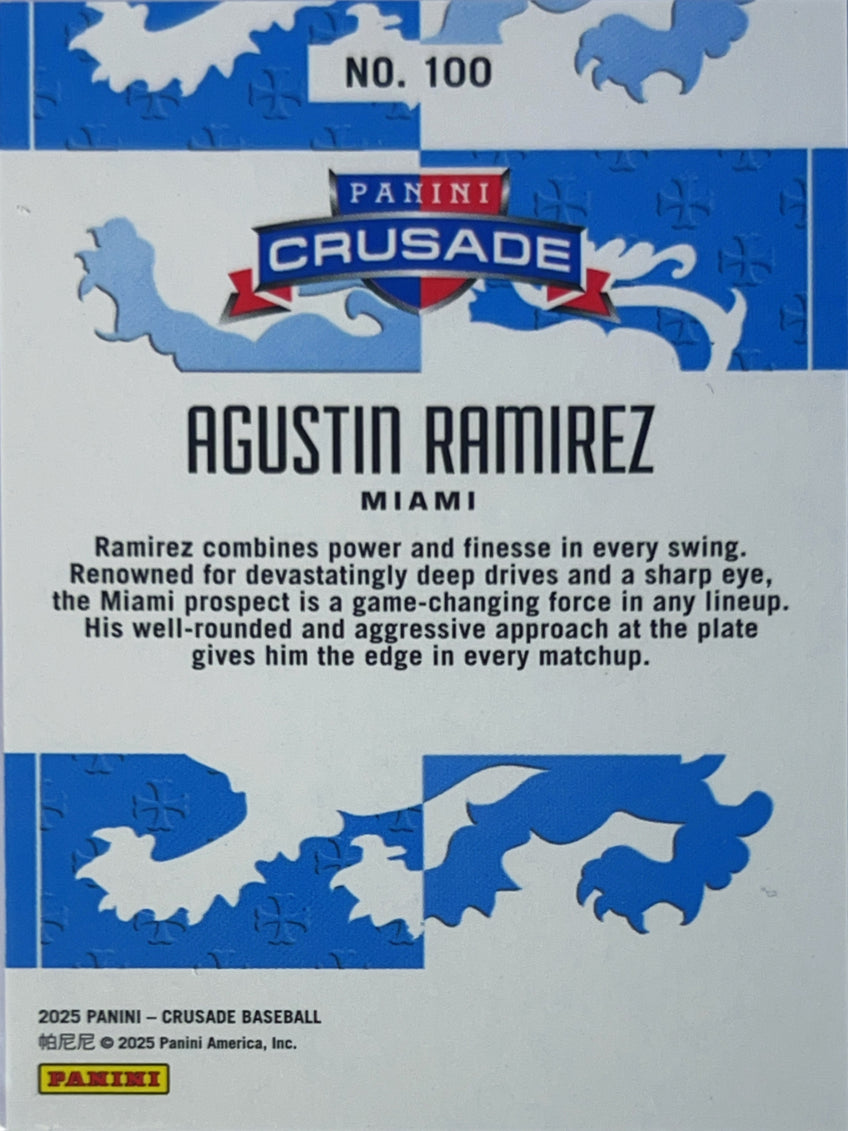 2025 Panini Crusade Agustin Ramirez #100 Blue RC