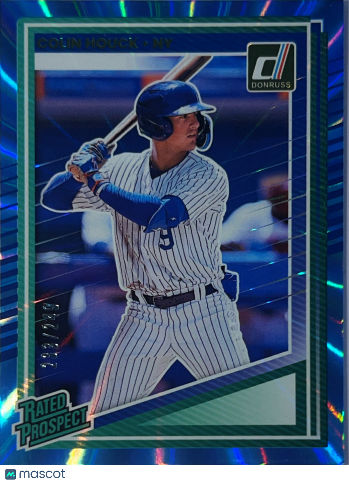 2025 Panini Donruss Baseball Colin Houck #121 Blue Velocity Rated Prospect
