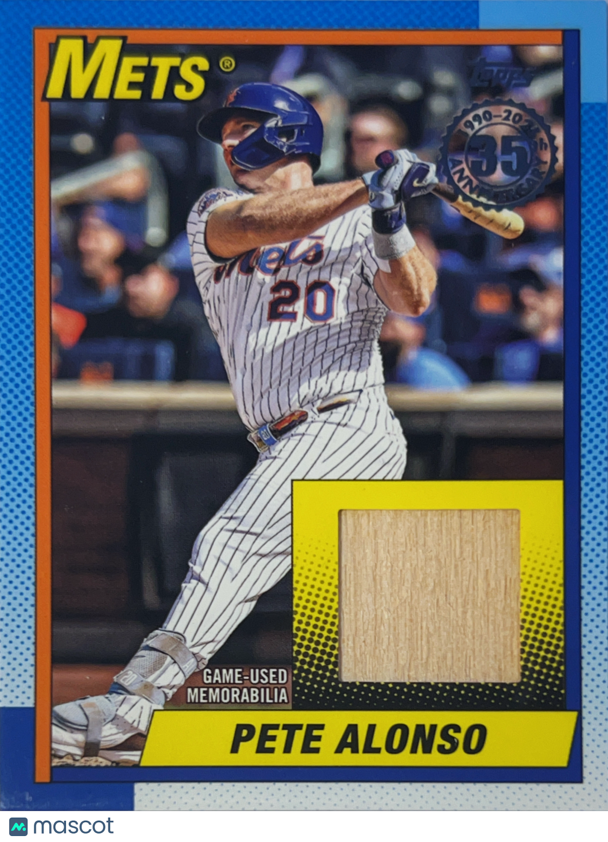 2025 Topps 1990 Topps Relic Card Pete Alonso #90RU-PA Game-Used Memorabilia