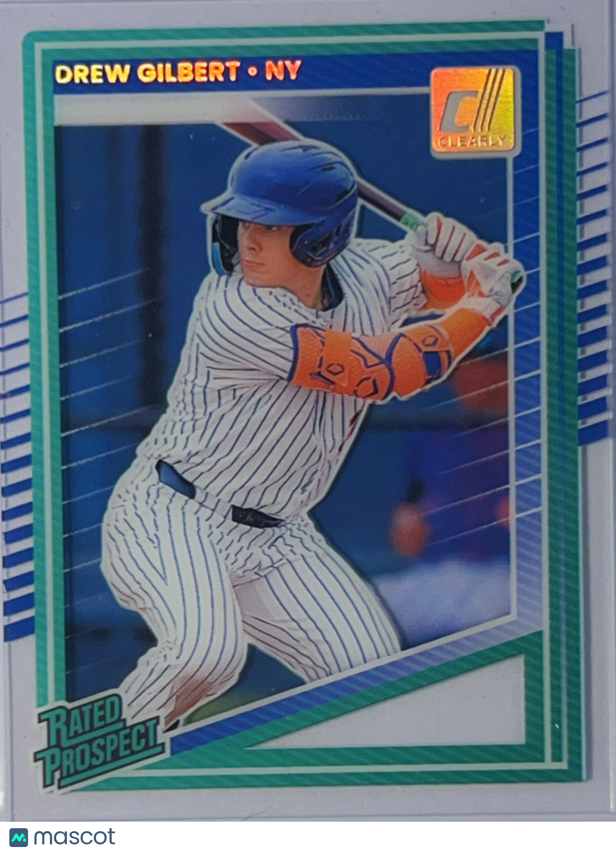 2025 Panini Donruss Clearly Drew Gilbert #157 Rated Prospect