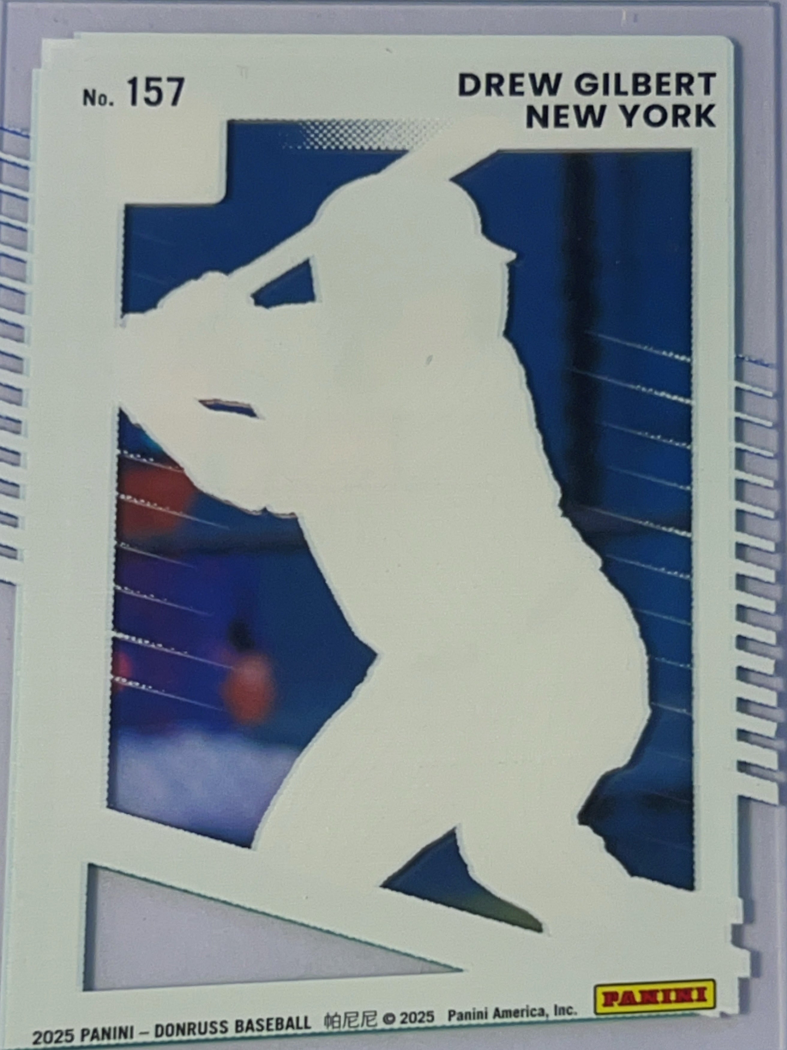 2025 Panini Donruss Clearly Drew Gilbert #157 Rated Prospect