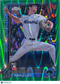 2025 Topps Chrome Adam Mazur #157 Green RayWave /99 RC