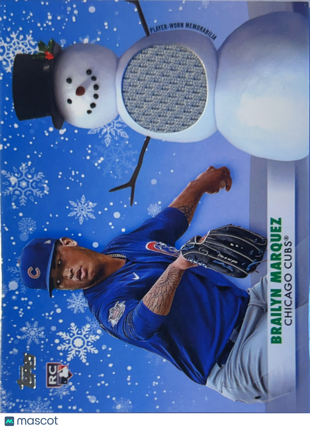2021 Topps Holiday Mega Baseball Brailyn Marquez #WRC-BM RC Player-worn Mem