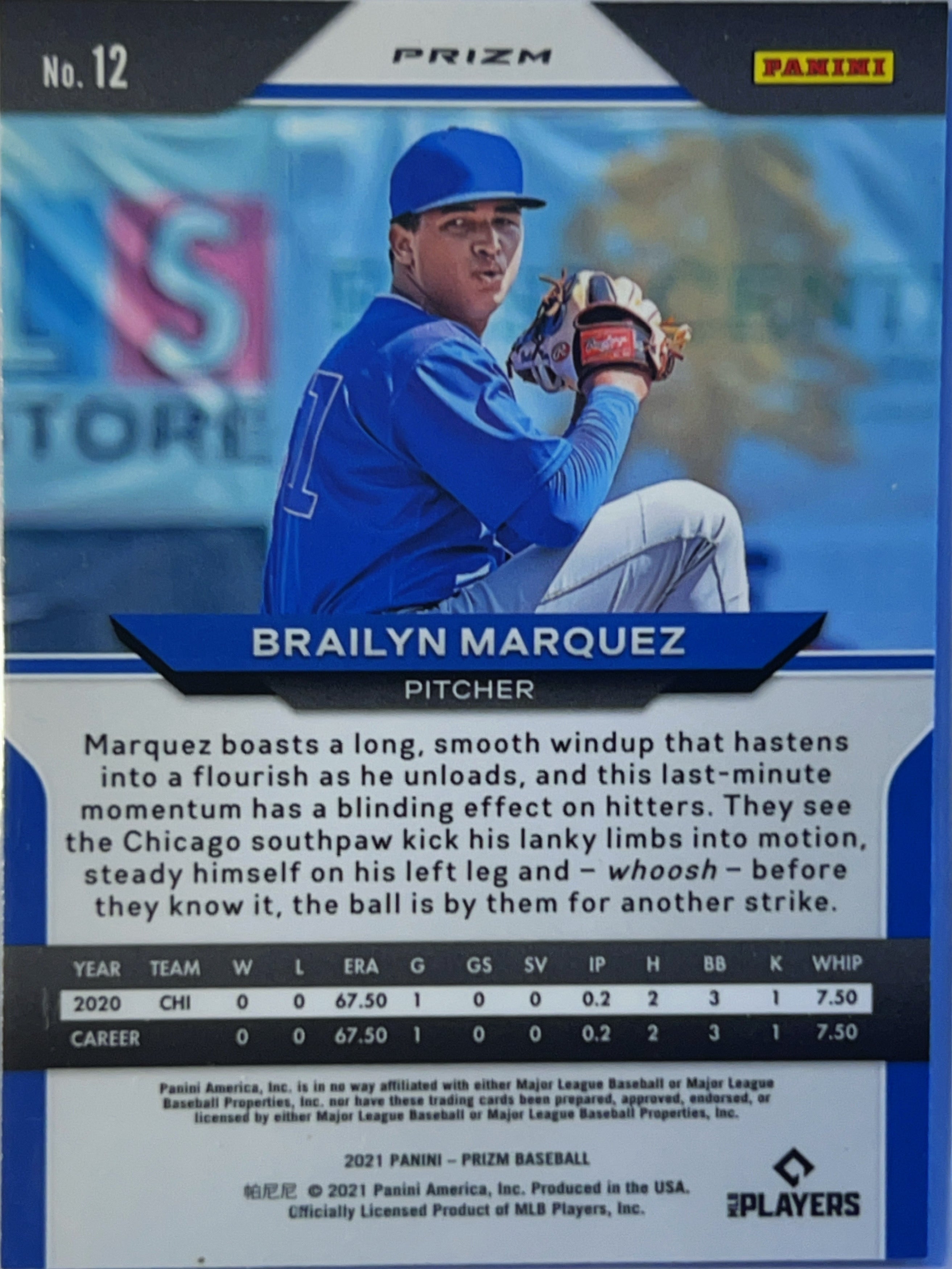 2021 Panini Prizm Brailyn Marquez #12 Green Scope RC