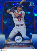 2023 Bowman Chrome Miguel Vargas #40 Blue Sapphire Refractor RC