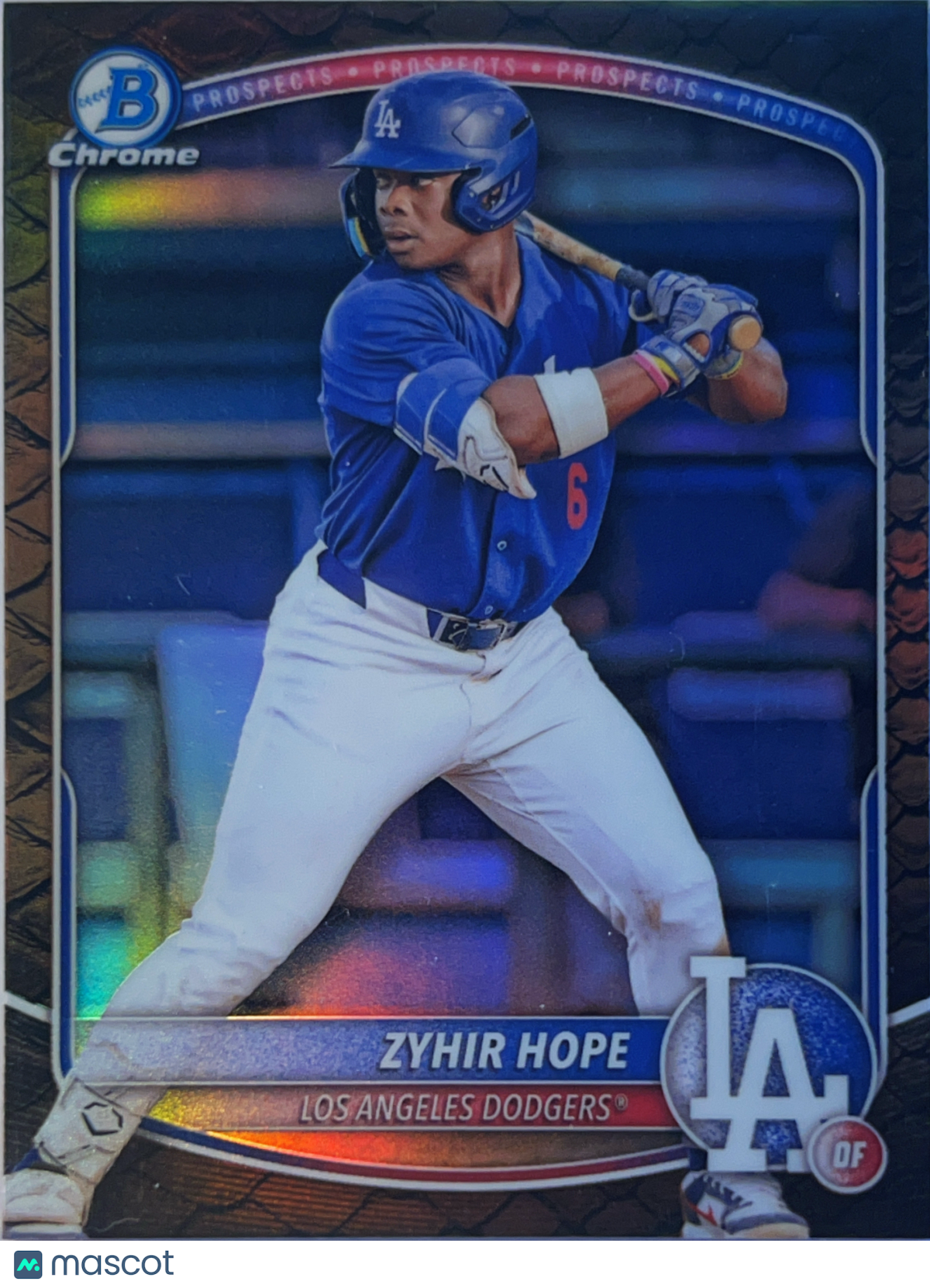 2025 Topps Bowman Chrome Zyhir Hope #BCP-2 Reptilian Refractor