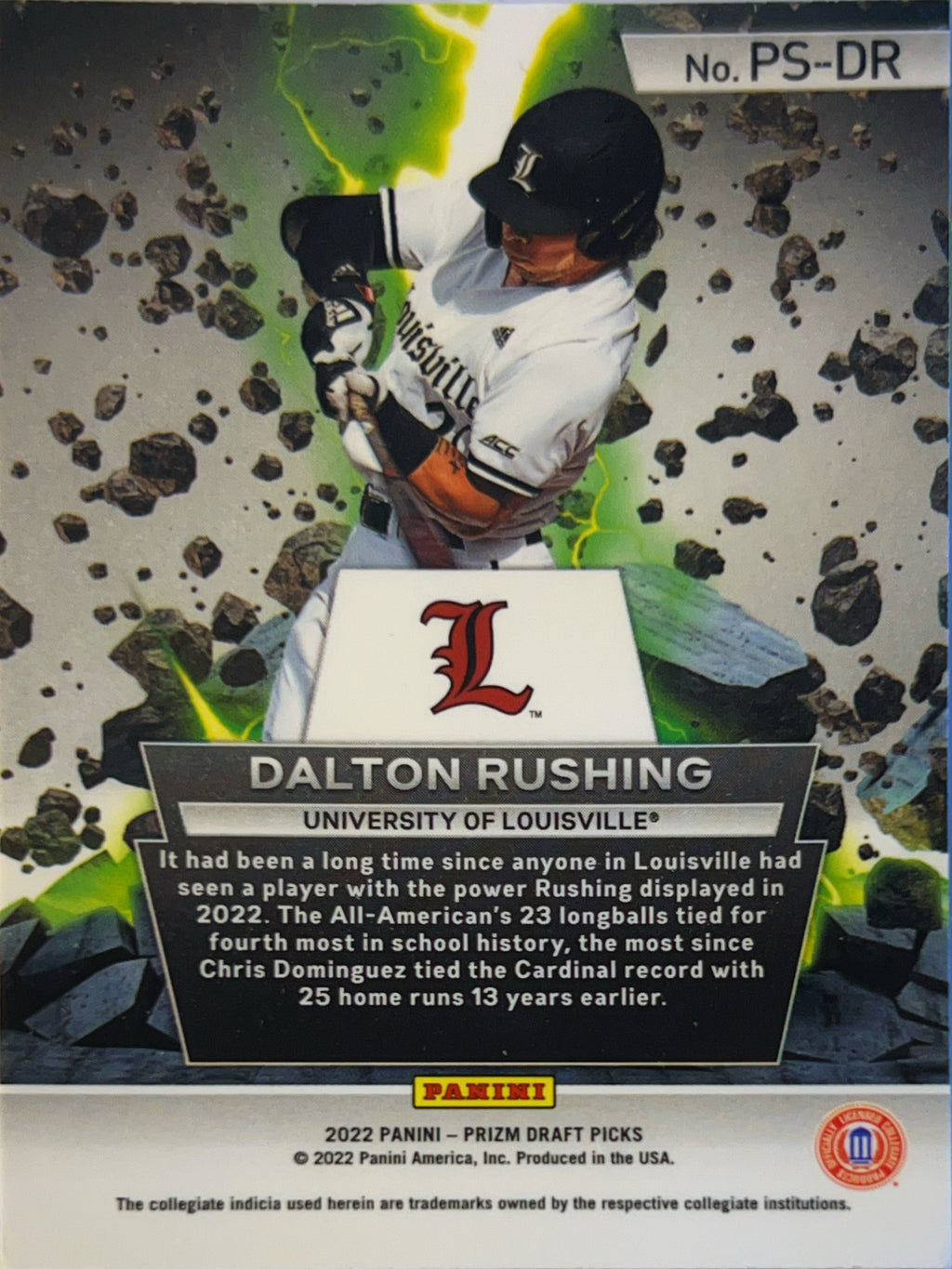 2022 Panini Prizm Draft Picks Power Surge Dalton Rushing #PS-DR
