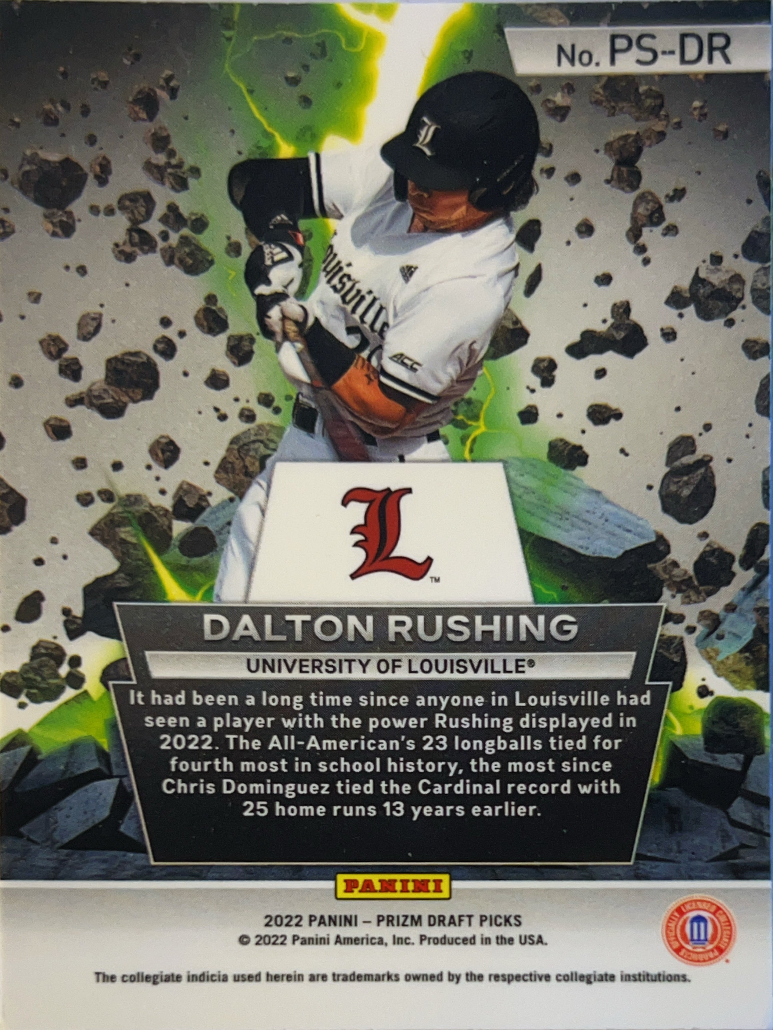 2022 Panini Prizm Draft Picks Power Surge Dalton Rushing #PS-DR