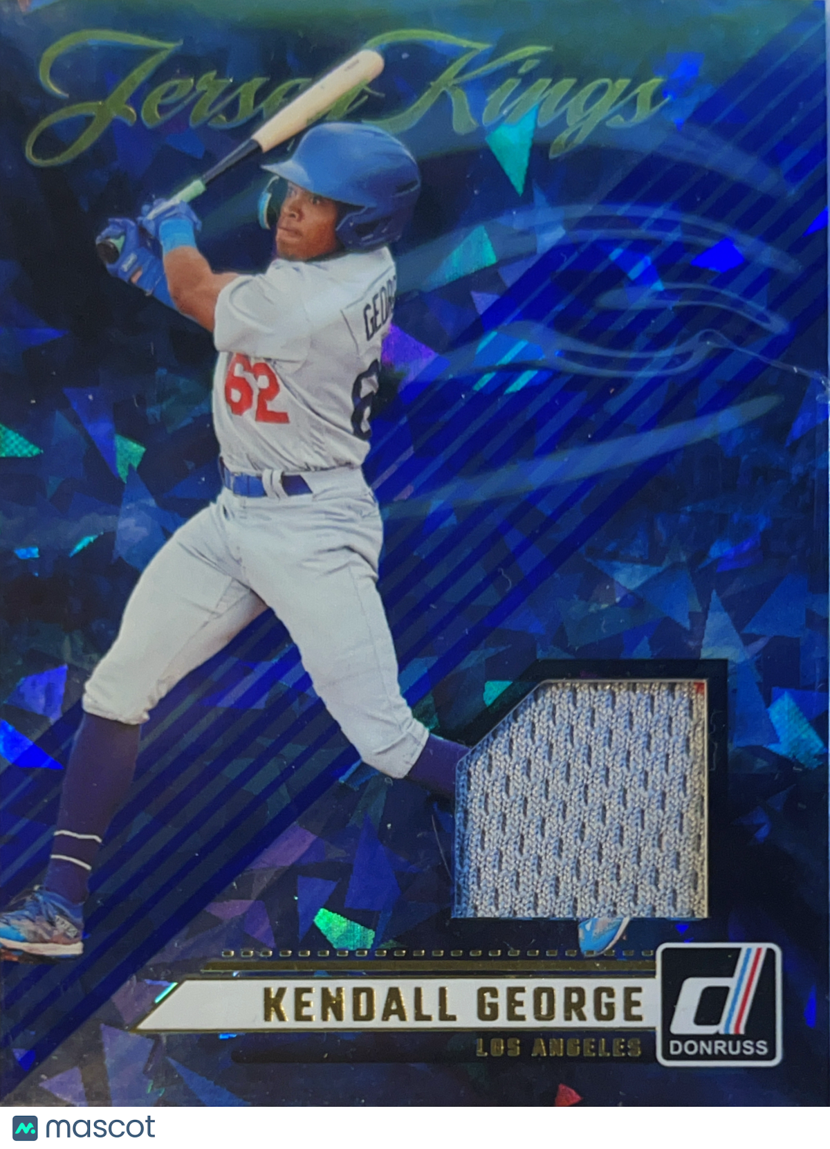 2024 Panini Donruss Jersey Kings Kendall George #JK-KG Blue Cracked Ice