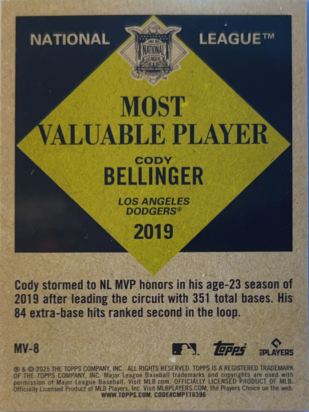 2025 Topps Cody Bellinger #MV-8