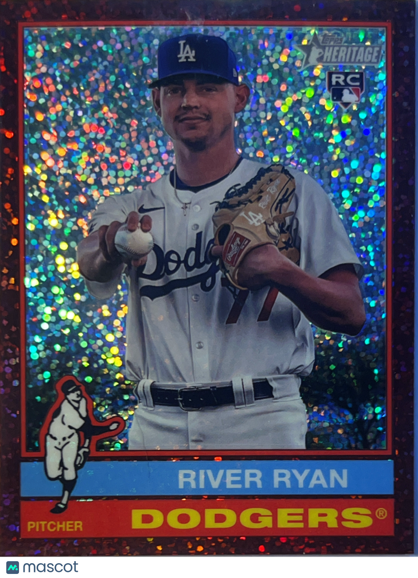 2025 Topps Heritage River Ryan #45 Burgundy Sparkle RC