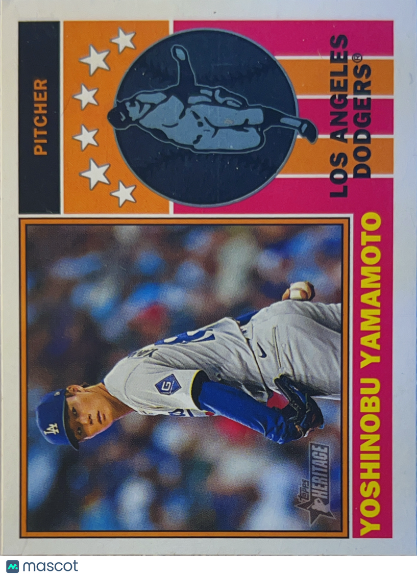 2025 Topps Heritage Yoshinobu Yamamoto #76PI-18