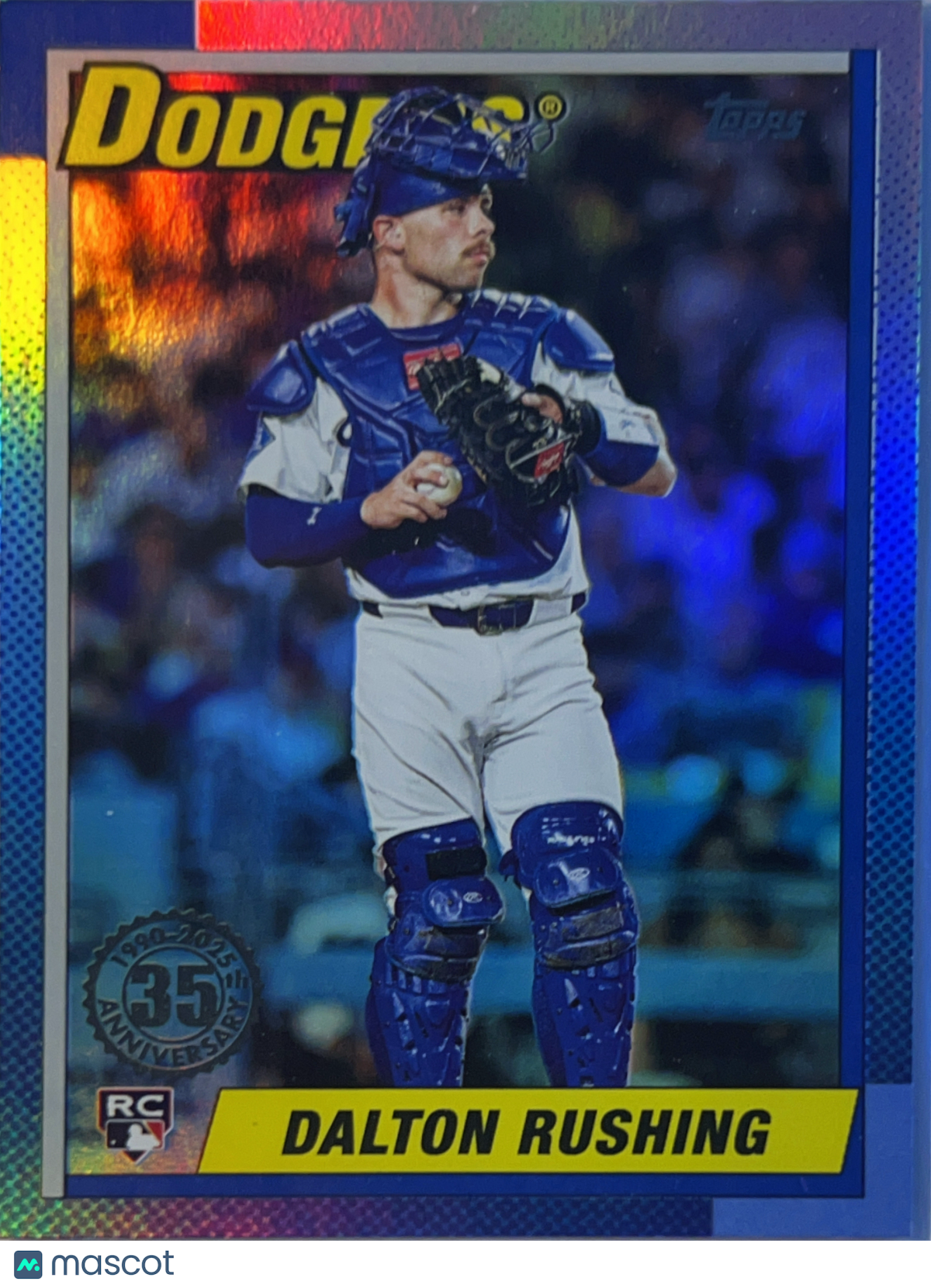 2025 Topps Series 1 Dalton Rushing #U90-5 Rainbow Foil RC