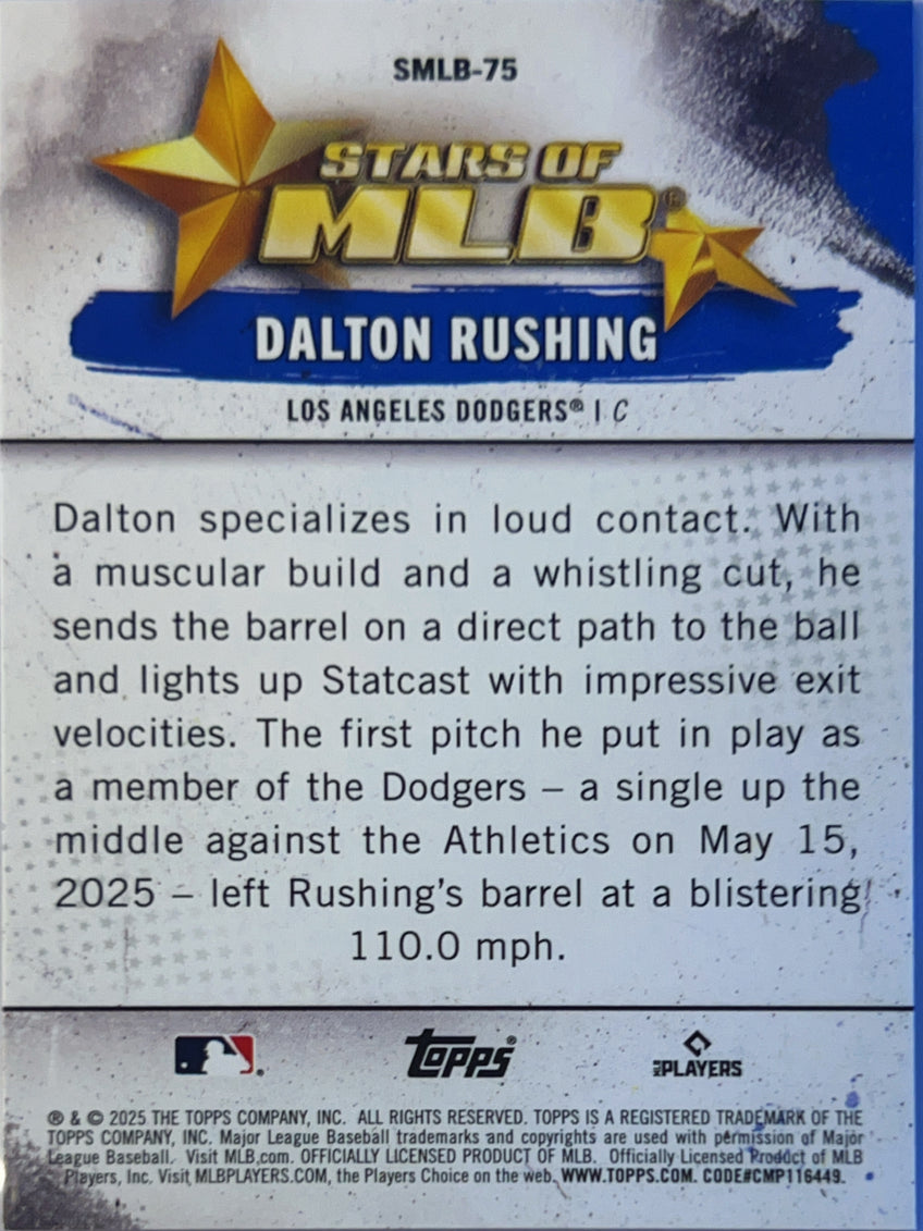 2025 Topps Stars of MLB Dalton Rushing #SMLB-75 RC