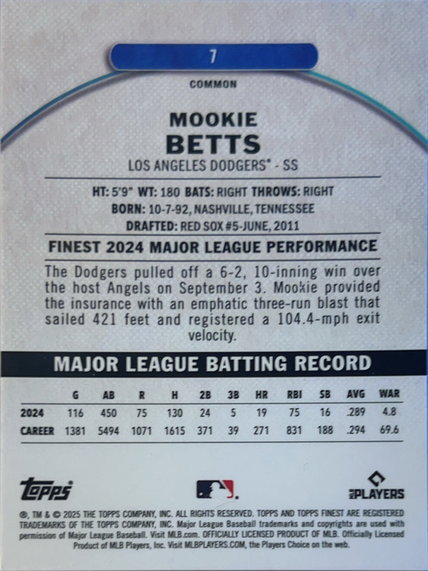 2025 Topps Finest Mookie Betts #7